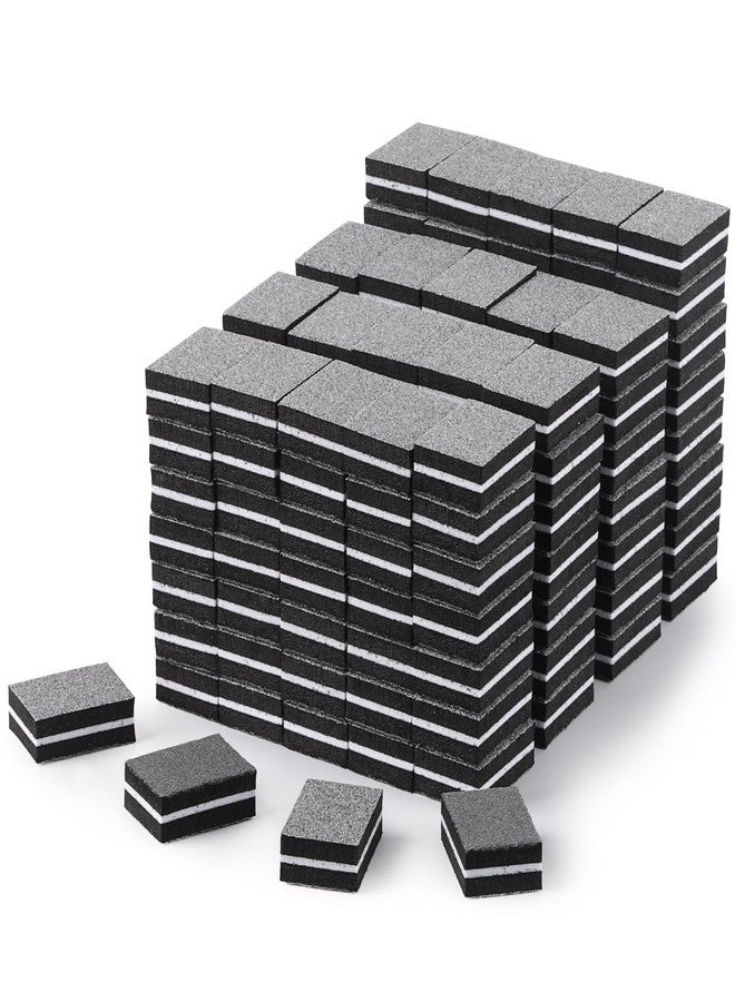acDesign 150Pcs Mini Nail Buffer Blocks 100/180 Grit Nail Buffers for Acrylic Nails - Dual Sided Buffers for Nails Polishing(Black) - Image 1